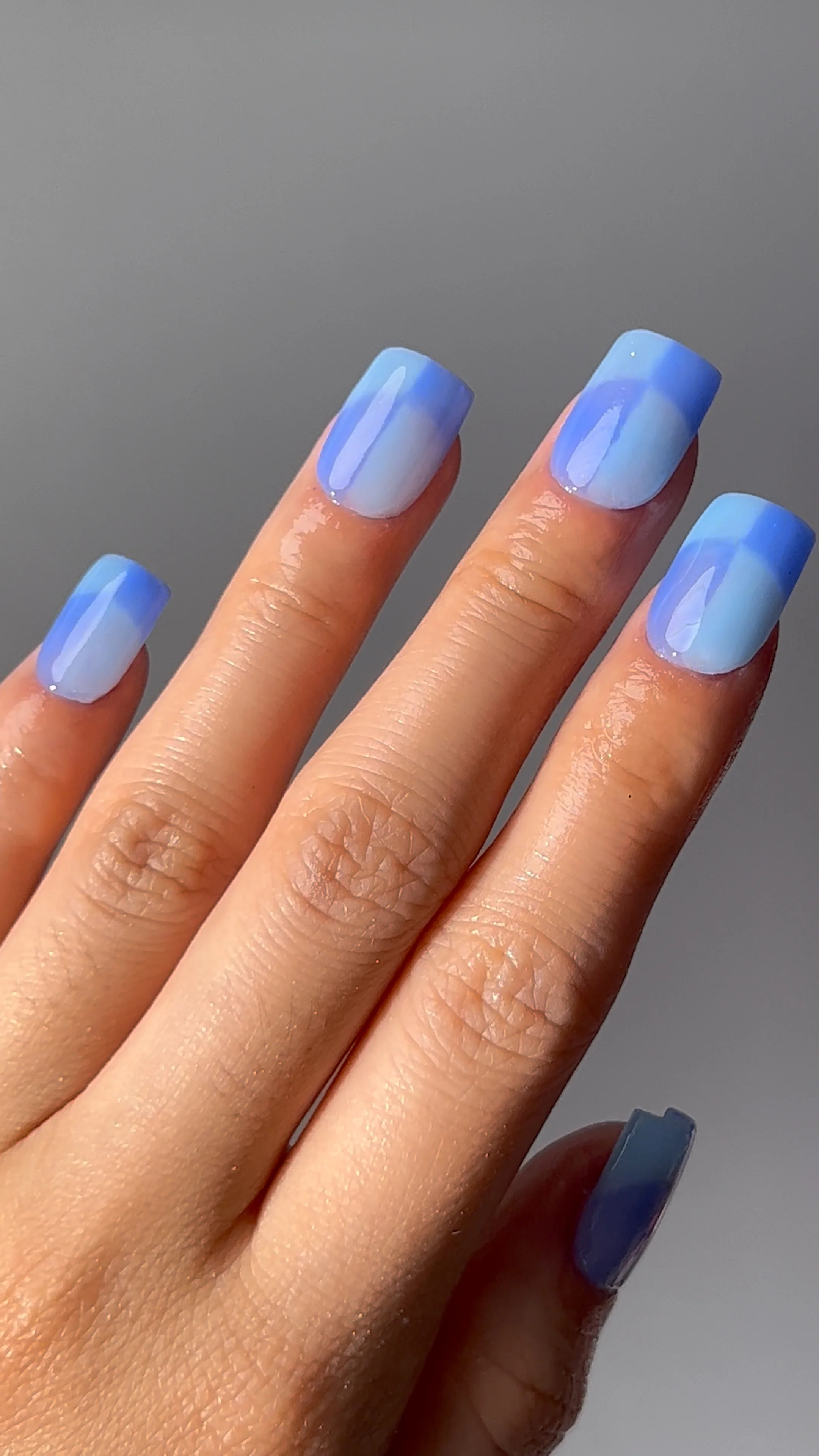 Dual Blue Color Block French