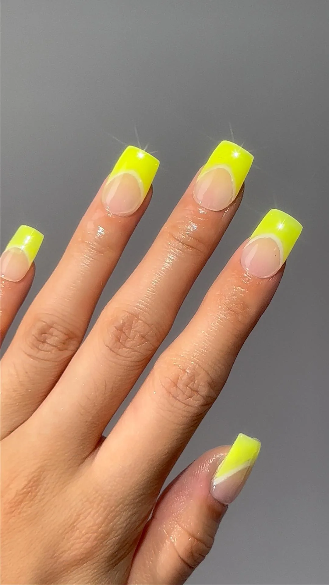 Tennis Yellow Medium French Tip